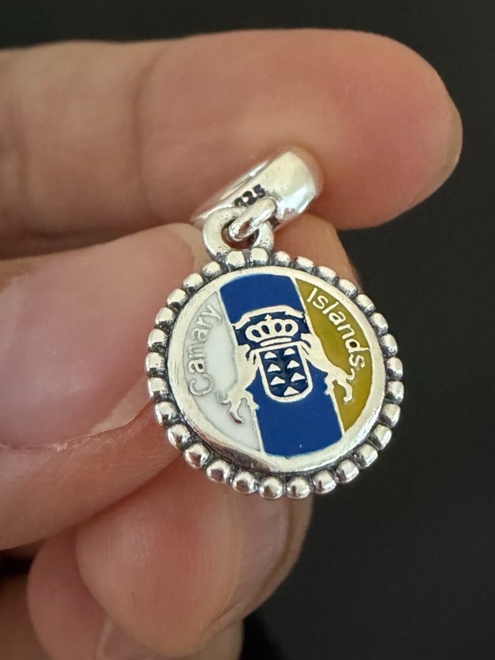 Pandora  Canary Islands Crest  Flag Exclusive Charm